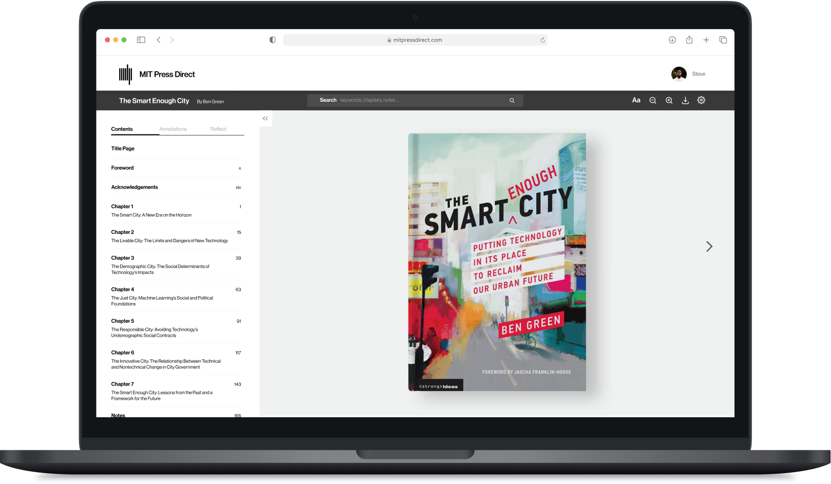 MIT Press project in a MacBook mockup